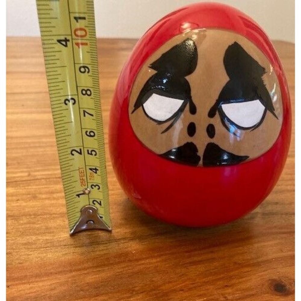 Ceramic Japanese Daruma‎ Figurine Coin Bank Good Luck Gift - Picture 5 of 7